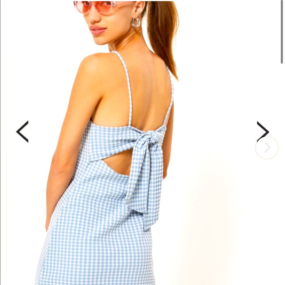 Topshop tie-back gingham dress